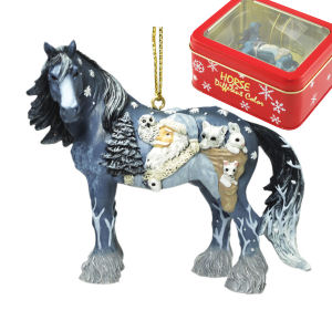 Westland Giftware Horse of a Different Color Woodland Santa Horse Ornament