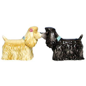 Westland Giftware Mwah! American Cocker Spaniels Kissing Salt and Pepper Shakers