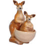 From the Westland Giftware Mwah! Collection. Westland Giftware Mwah!  Kangaroos Salt and Pepper Shakers. These sets are held together with magnets. Made of ceramic with glossy finish. Measures 4.5 Inches high. Hand wash only.