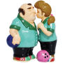 From the Westland Giftware Mwah! Collection. Westland Giftware Mwah! Bowlers Salt and Pepper Shakers. These sets are held together with magnets. Made of ceramic with glossy finish. Measures 4 Inches high. Hand wash only.