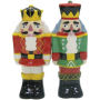 From the Westland Giftware Mwah! Collection. Westland Giftware Mwah! Nutcrackers Salt and Pepper Shakers. These sets are held together with magnets. Made of ceramic with glossy finish. Measures 4 Inches high. Hand wash only.