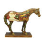 Wooden Toy Horse Figurine. Made of Resin.  Measures 6 Inches High. From The Trail of Painted Ponies.