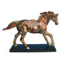 Golden Feather Pony Figurine. Made of Resin.  Measures 6 Inches High. From The Trail of Painted Ponies.
