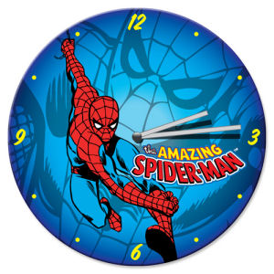 Amazing Spider-Man 13.5 Inch Cordless Wood Wall Clock