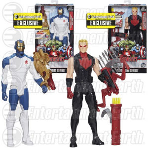 Avengers Titan Heroes Iron Man and Hawkeye Deluxe Electronic Action Figure Case - Entertainment Earth Exclusive