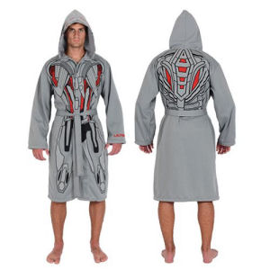 Marvel Ultron Grey Jersey Bathrobe