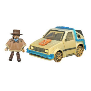 Back to the Future Part III Minimates Rail Ready Time Machine and Marty Set