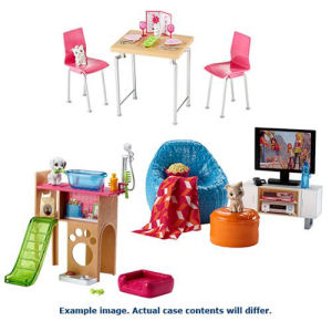 Barbie Pet and Furniture Set Case