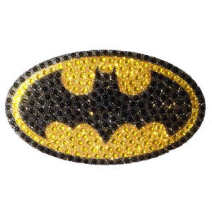 Batman Logo Crystal Studded Medium Decal