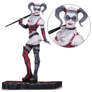 Batman Arkham Asylum Harley Quinn Red Black and White Statue