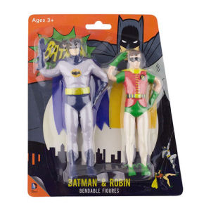 Batman Classic TV Series Batman and Robin 5.5 Inch Bendable Figure 2-Pack