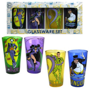 Batman Villains 16 Ounce Pint Glass 4 Pack