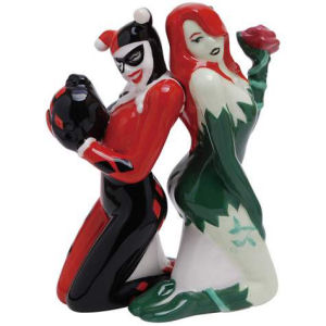 Batman Harley Quinn and Poison Ivy Salt and Pepper Shakers