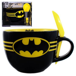 Batman Bats Soup Mug with Spoon