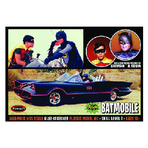 Batman 1966 TV Series Batmobile with Batman and Robin Figures Model Kit