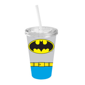 Batman Uniform Blue Plastic Travel Cup