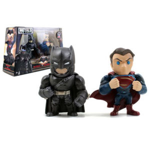 Batman v Superman Dawn of Justice Superman and Batman with Armor 4-Inch Die-Cast Figure 2-Pack