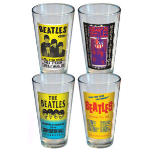 The Beatles Poster Pint Glass 4-Pack