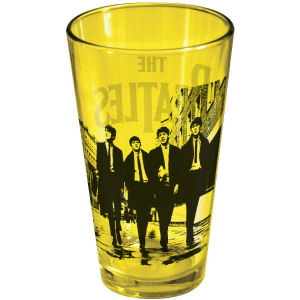The Beatles On The Street Yellow Pint Glass