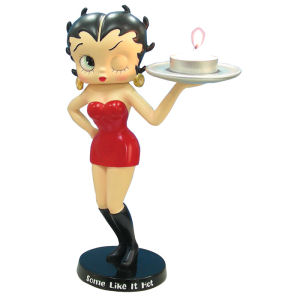 From the Betty Boop Collection. Betty Boop Some like it Hot Tealight. . The base reads Some Like It Hot! Made of resin. Measures 9.25 Inches high.