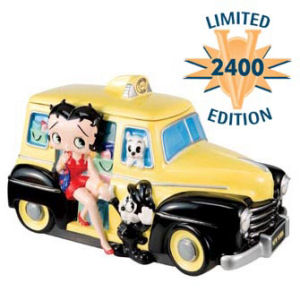 Vandor Betty Boop Taxi Cookie Jar Limited Edition of 2400