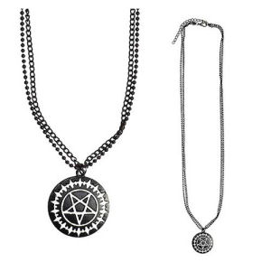 Black Butler Pentacle Double Necklace
