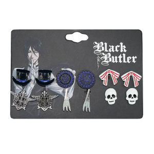 Black Butler 6-Pack Stud Earring Set