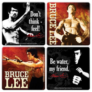 Bruce Lee 4 Piece Wood Coaster Set