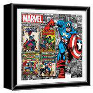 Captain America Wood Shadow Box