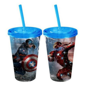 Captain America Civil War Captain America vs. Iron Man Lightning Fight 16 Ounce Travel cup