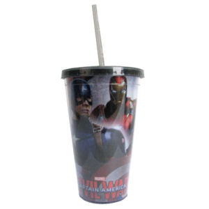 Captain America Civil War Captain America Forefront Iron Man Background 16 Ounce Travel Cup