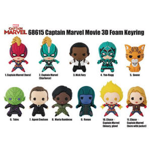 Captain Marvel 3-D Figural Key Chain Display Case