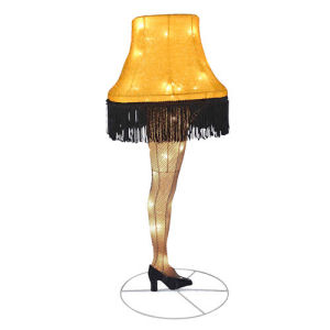 A Christmas Story Leg Lamp 28 Inch Light-Up Tinsel Display
