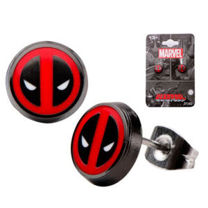 Deadpool Logo Round Stud Earrings