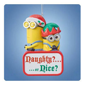 Despicable Me Minions Naughty or Nice 3.75 Inch Holiday Ornament
