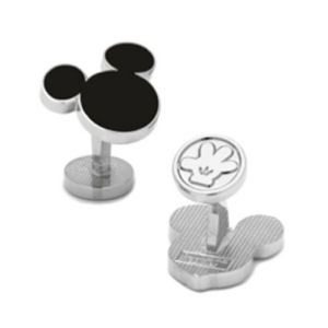 Mickey Mouse Silhouette Black Cufflinks