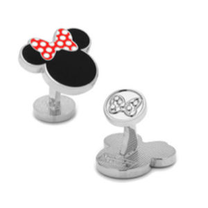 Minnie Mouse Silhouette Black Cufflinks