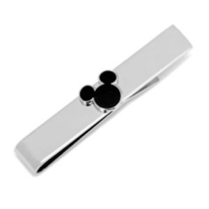 Mickey Mouse Silhouette Black Tie Bar