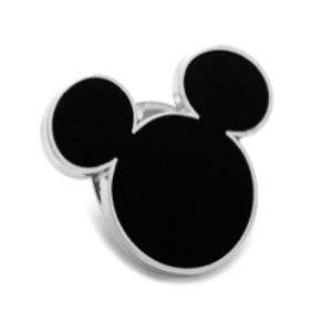 Mickey Mouse Silhouette Black Lapel Pin