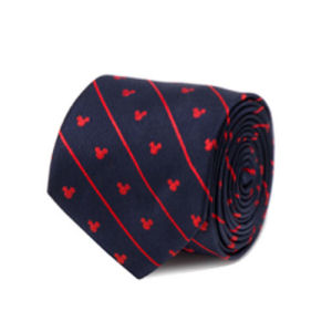 Mickey Mouse Navy Pinstripe Tie