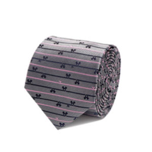 Mickey Mouse Striped Gray Tie