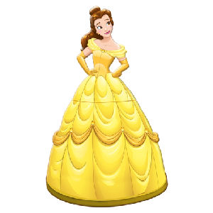 Beauty and The Beast Belle Sculpted Ceramic Cookie Jar