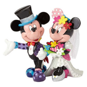 Disney Mickey Mouse and Minnie Mouse Wedding Statue by Romero Britto