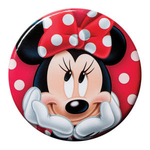 Minnie Mouse Polka Dot Bottle Opener Button Magnet