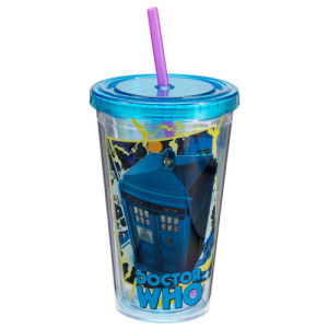 Doctor Who Comic Book 18 Ounce Acrylic Travel Cup