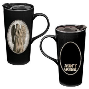Doctor Who Weeping Angel Heat Reactive Ceramic Travel Mug