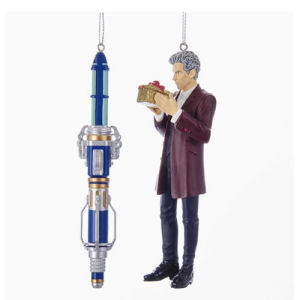 Doctor Who 12th Doctor and Sonic Screwdriver 5-Inch Ornament 2-Pack
