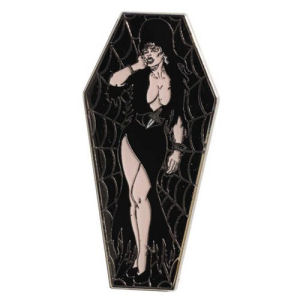 Elvira Black Coffin Lapel Pin