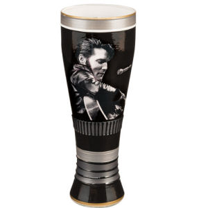 Elvis Presley King of Rock N Roll 20 Ounce Hand Painted Glass