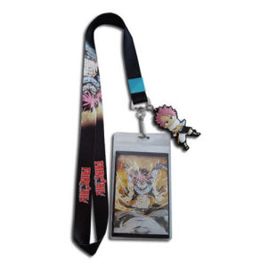 Fairy Tail Fiery Drago Natsu Lanyard Key Chain
